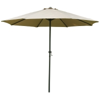 Toucan Outdoor® 9-foot Market Umbrella with Polyester Cover- Tan,8 Ribs