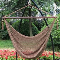 Toucan Outdoor® Super Soft Hand Woven Caribbean Style Rope Hammock Chair - Mocha,,300 Lb. Capacity