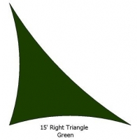 Toucan Outdoor®15 Right Triangle Deep Green Color Premium Quality Heavy Duty Sun Shade Sail