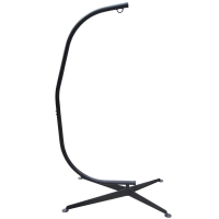 Toucan Outdoor Stand for Hammock Chairs C Shape ,Black Steel Hanging Chair Stand,Rust Resistant,Ideal For Indoor And Outdoor,Perfect Stand For Any Hanging Chair