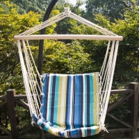 Toucan Outdoor Beaches Stripe Cushioned Single Hammock Swing