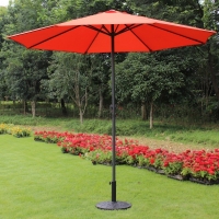 Toucan Outdoor 9 Foot Patio Market Umbrella Polyester Crank Aluminum Beach Canopy Burnt Orange