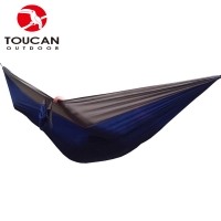 Toucan Outdoor Portable Parachute Nylon Fabric Travel Double Hammock for Camping