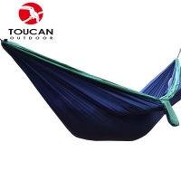 Toucan Outdoor Portable Parachute Nylon Fabric Travel Double Hammock for Camping