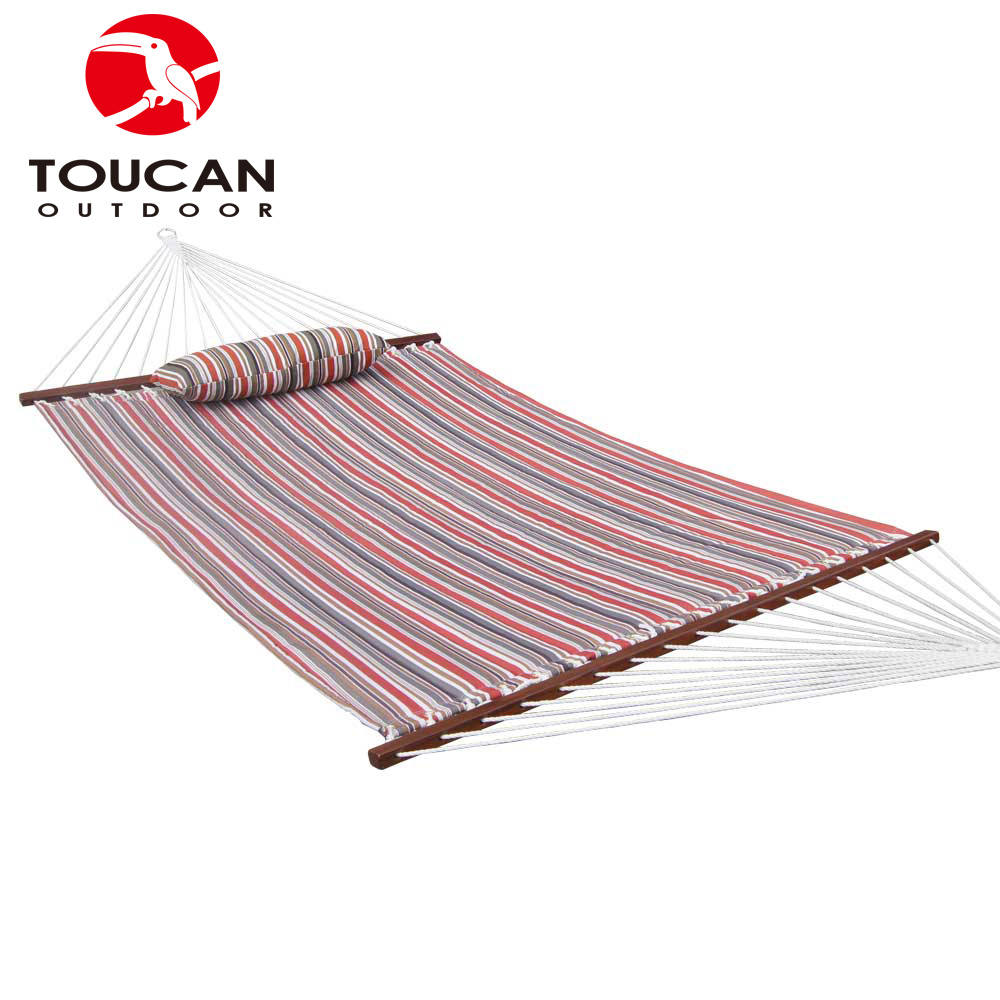 Toucan Outdoor Quilted Reversible Fabric Hammock with Pillow